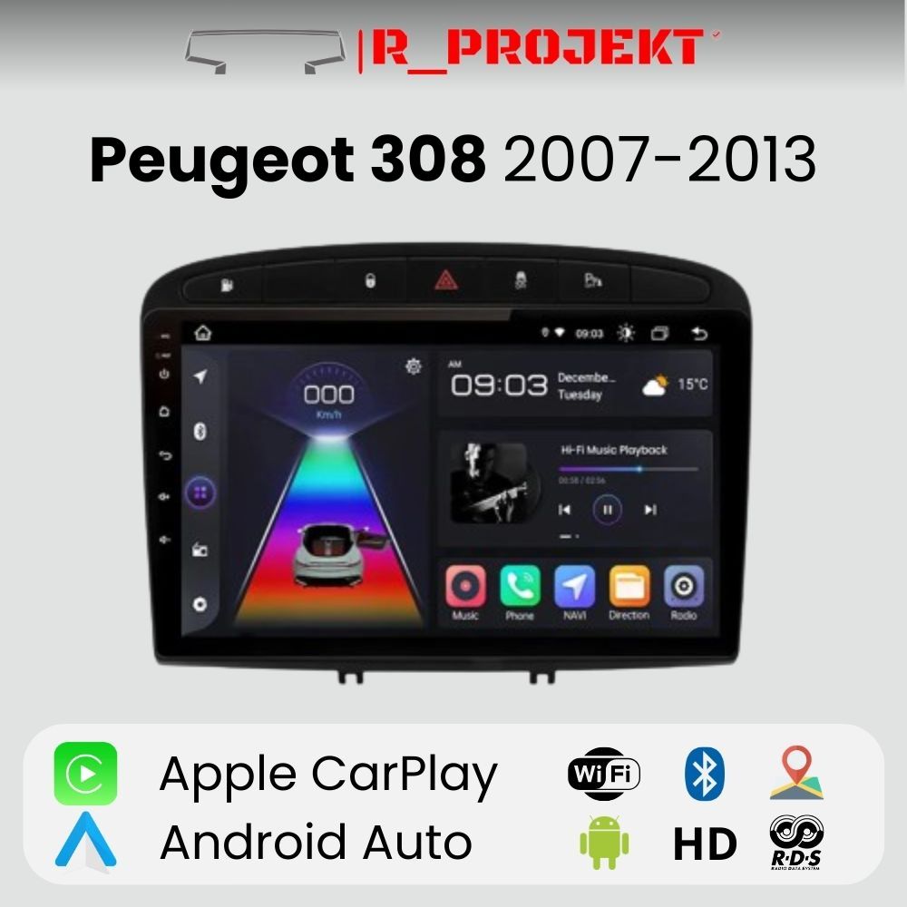 Android Auto Radio Carplay Peugeot 308 308SW 2007-2013