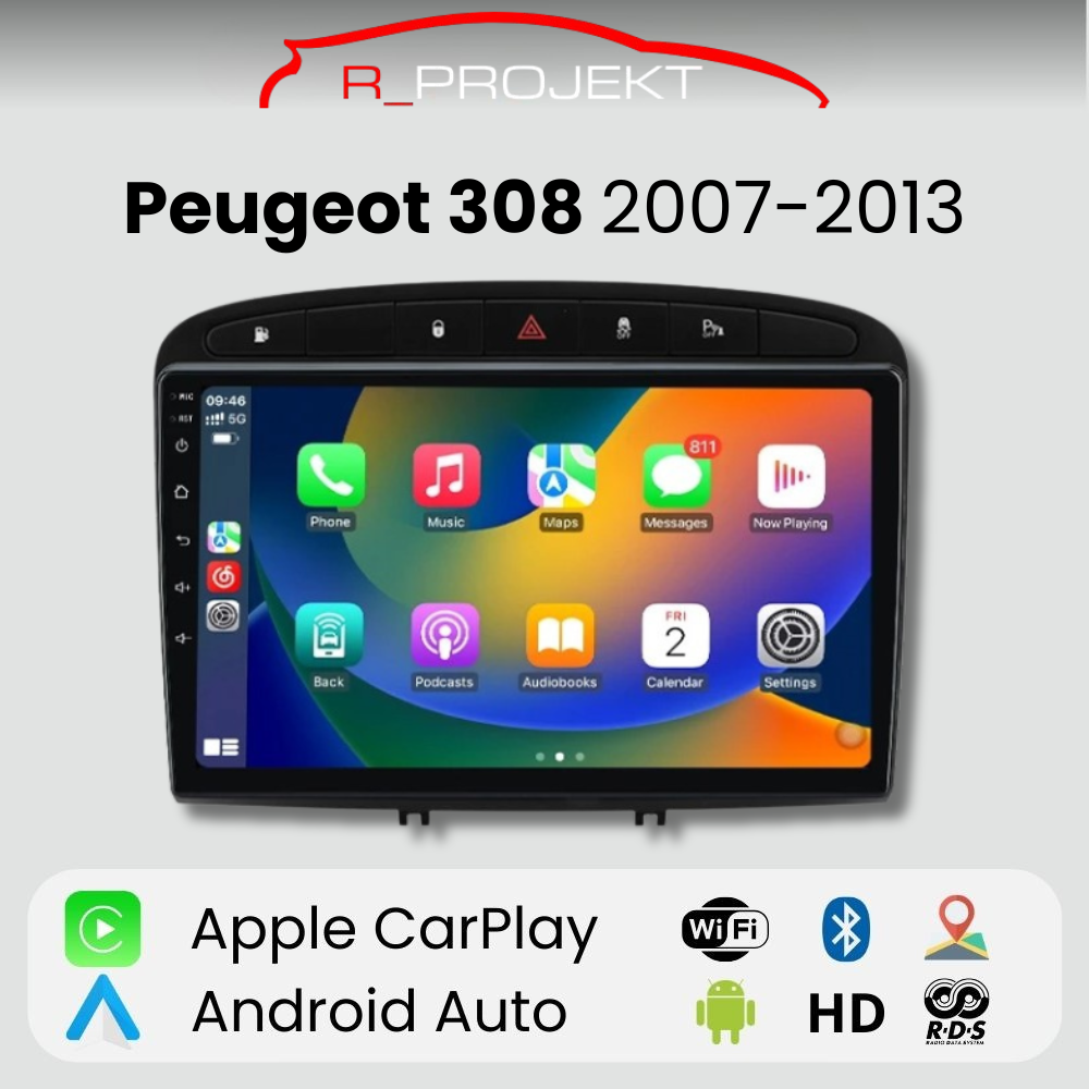 Radio Android Auto Carplay Peugeot 308 308SW 2007-2013