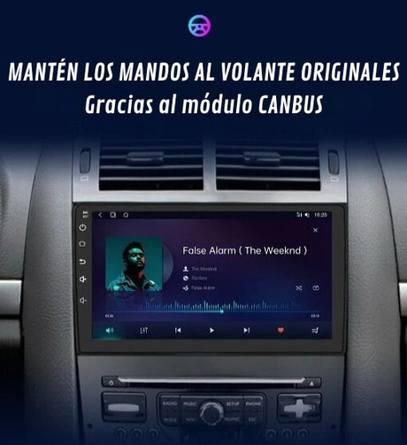 pantalla peugeot 407 con sistema operativo android apple carplay android auto 9 pulgadas HD bluetooth wifi red 4G mirror link play store google maps spotify waze