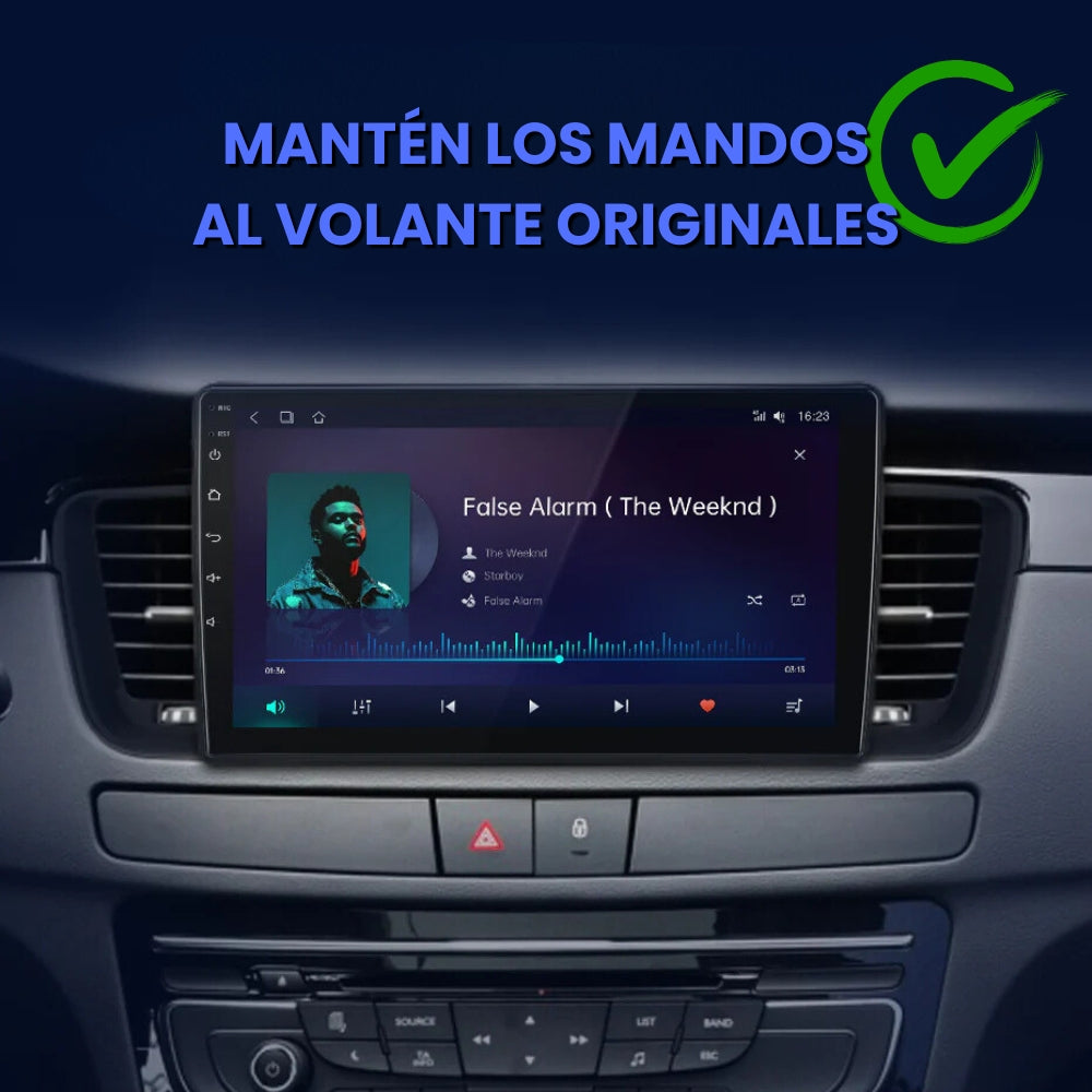 Radio Android 9" Para Peugeot 508 (2011-2018) - Con CarPlay Y Android Auto Inalámbrico, GPS, 4GB+128GB Y Cámara Trasera