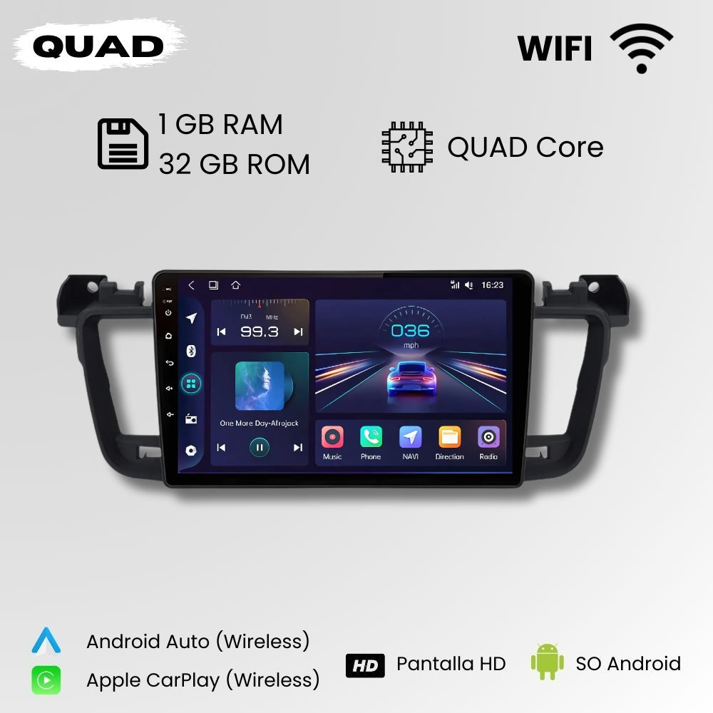 Android Auto Radio Carplay Peugeot 508 2011 - 2018