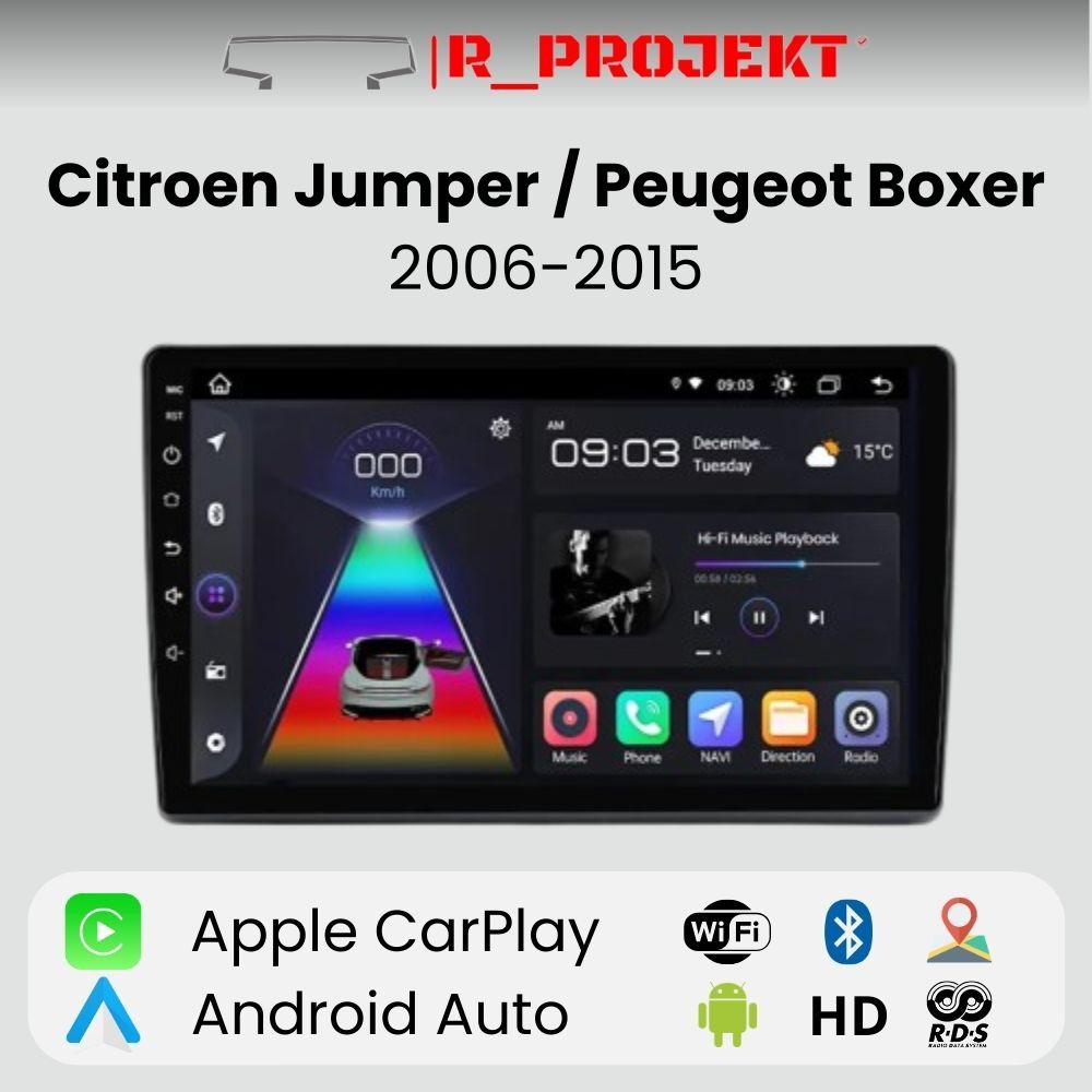 Radio Android Auto Carplay Peugeot Boxer 2 Citroen Jumper 2 2006-2015