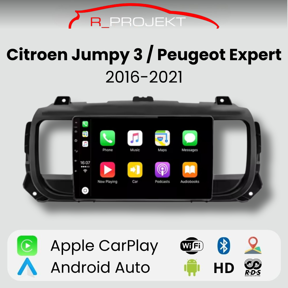 Radio Android Auto Carplay Peugeot Expert 3 Citroen Jumpy 3 SpaceTourer 2016 - 2021