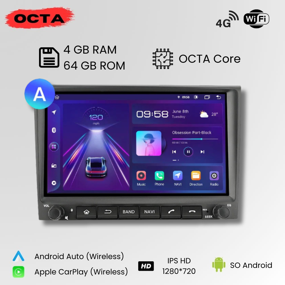 Radio Android Auto Carplay Porsche 911 (997) Cayman Boxster (987) 2003-2011