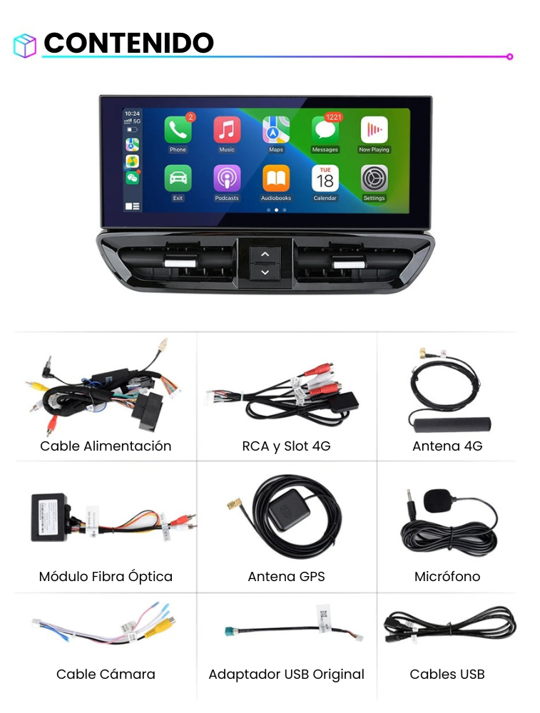 Radio Android Auto Carplay Porsche Cayenne 2 2011-2016