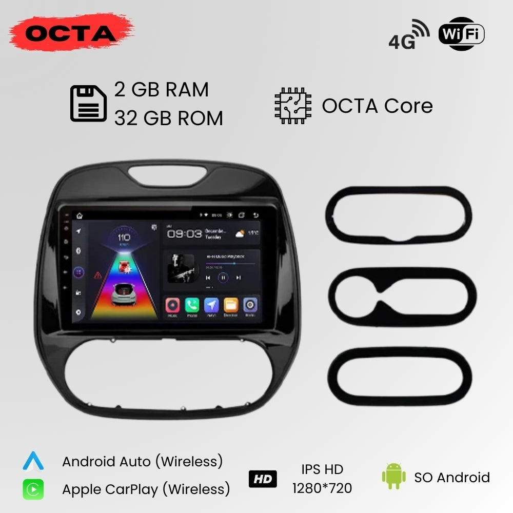 Radio Android Auto Carplay Renault Captur 2016-2019