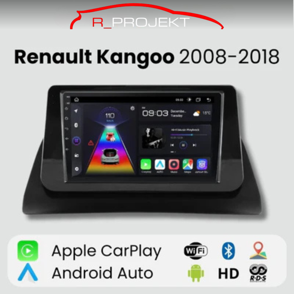 Radio Android Auto Carplay Renault Kangoo 2008-2018