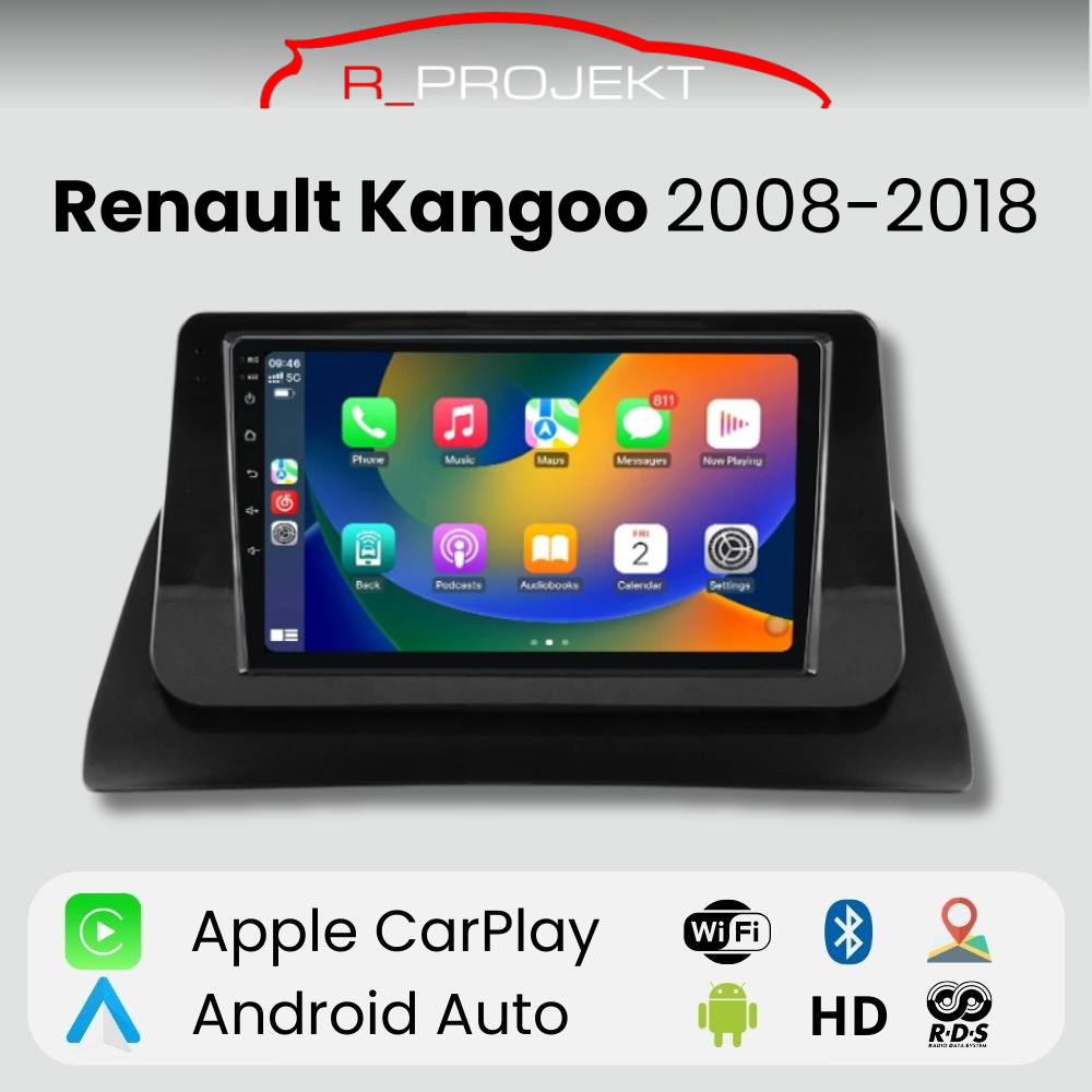 Radio Android Auto Carplay Renault Kangoo 2008-2018