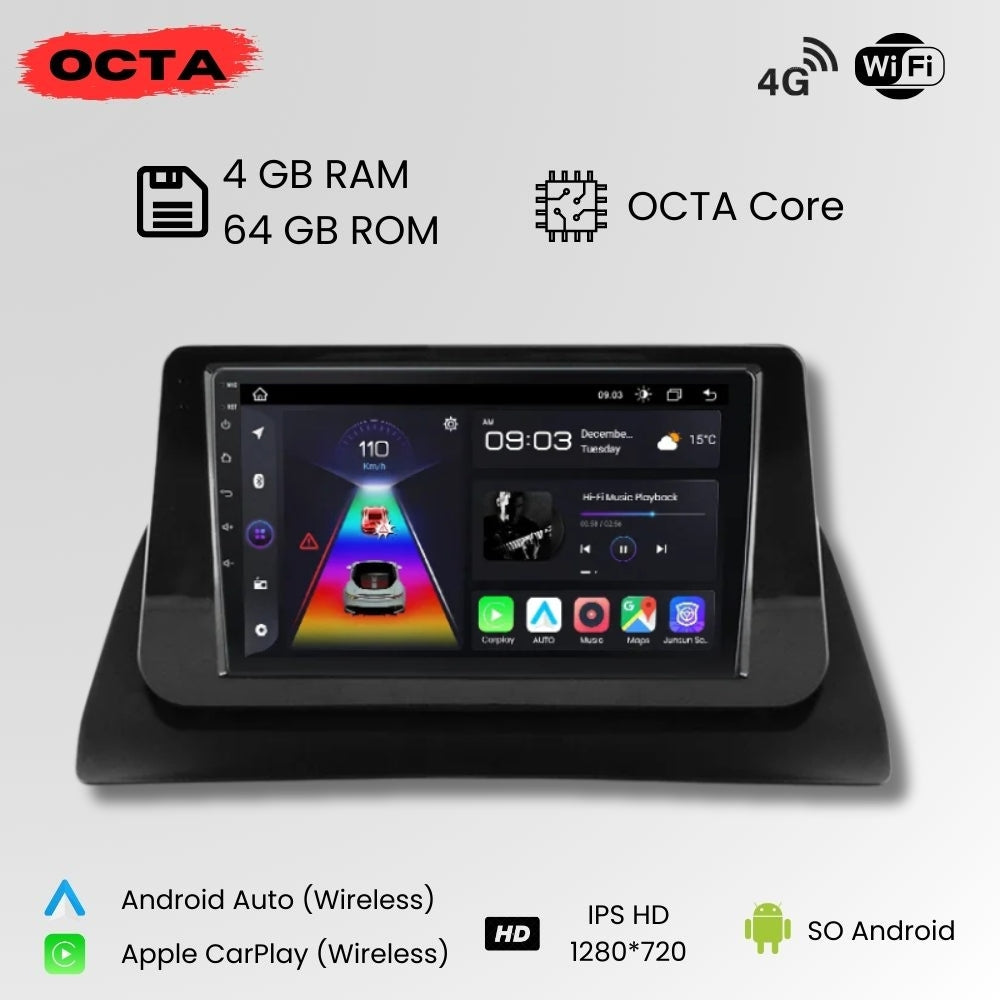 Radio Android Auto Carplay Renault Kangoo 2008-2018