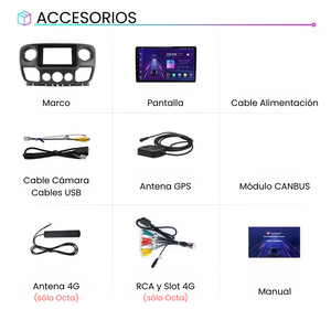 Android Auto Carplay Screen Renault Master Nissan NV400 Opel Movano 2010-2021