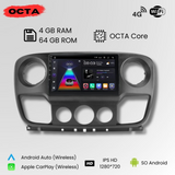 Radio Android Auto Carplay Renault Master Nissan NV400 Opel Movano 2010-2021