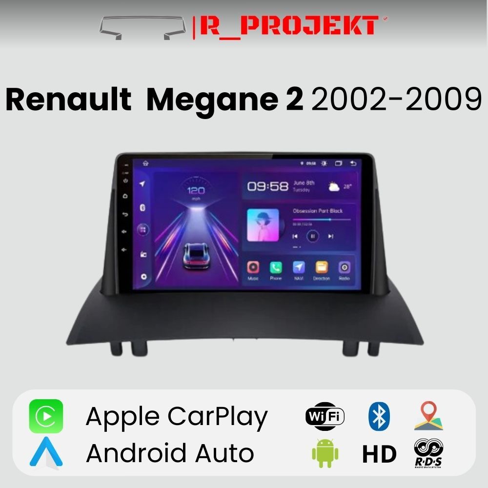 Android Auto Radio Carplay Renault Megane 2 2002-2009