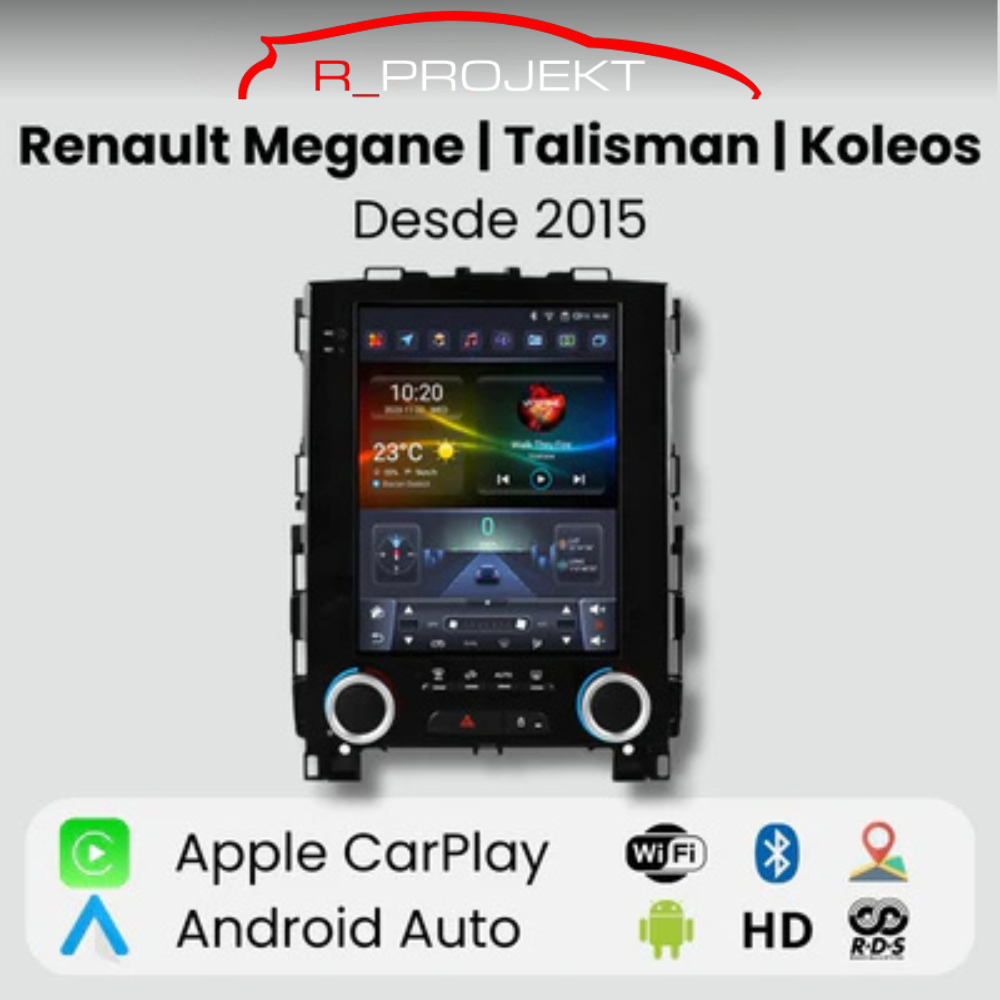 Radio Android Auto Carplay Renault Megane 4 Talismán Koleos 2015-2019