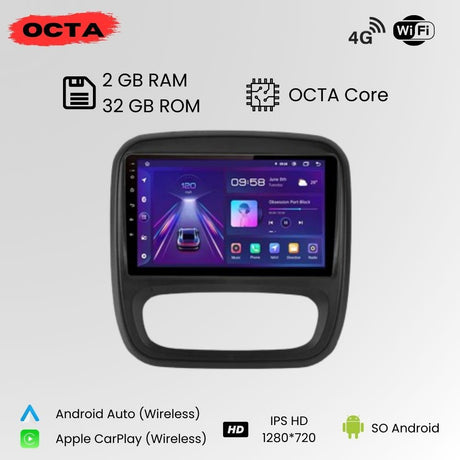 Android Autoradio Carplay Renault Trafic 3 2014-2021 Opel Vivaro B 2014-2018