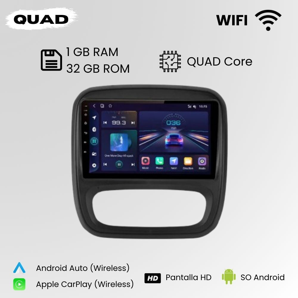 Radio Android Auto Carplay Renault Trafic 3 2014-2021 Opel Vivaro B 2014-2018