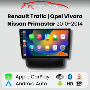 Android Auto Carplay screen for Renault Trafic | Opel Vivaro | Nissan Primastar 2010-2014