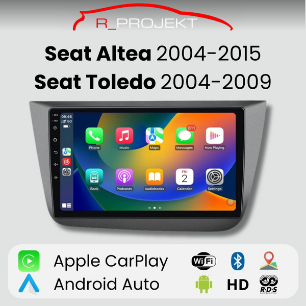 Pantalla Android Auto Carplay Seat Altea 2004-2015 Seat Toledo 2004-2009