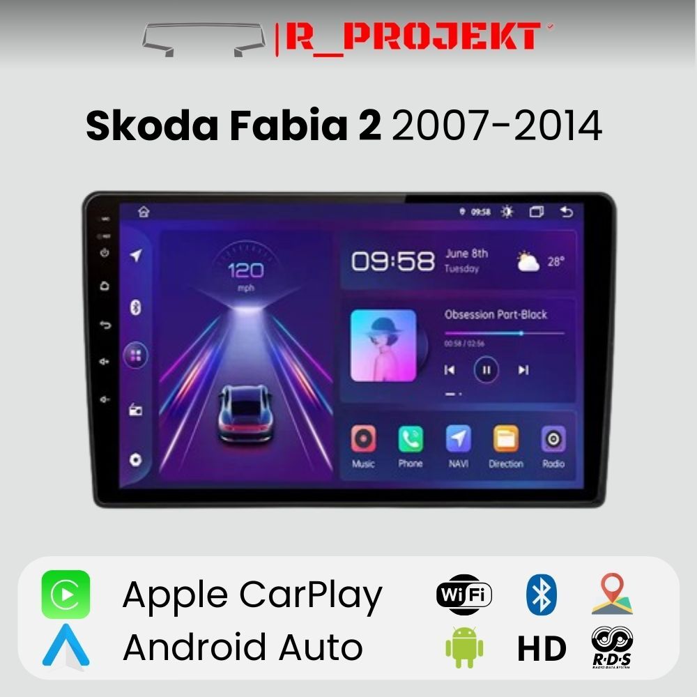 Radio Android Auto Carplay Skoda Fabia 2 2007 - 2014