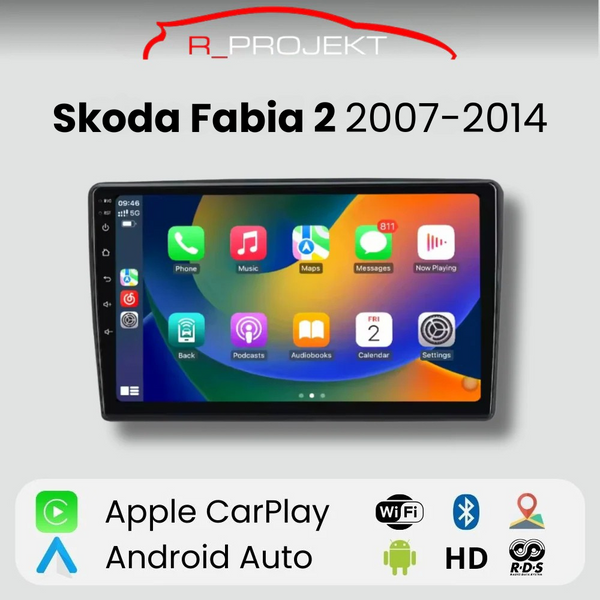 Android Auto Carplay Screen Skoda Fabia 2 2007-2014