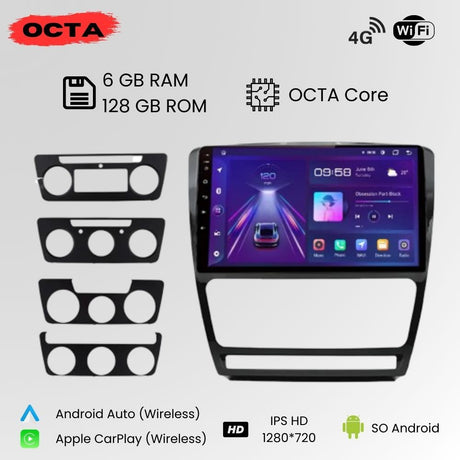 Radio Android Auto Carplay Skoda Octavia 2 2008-2013