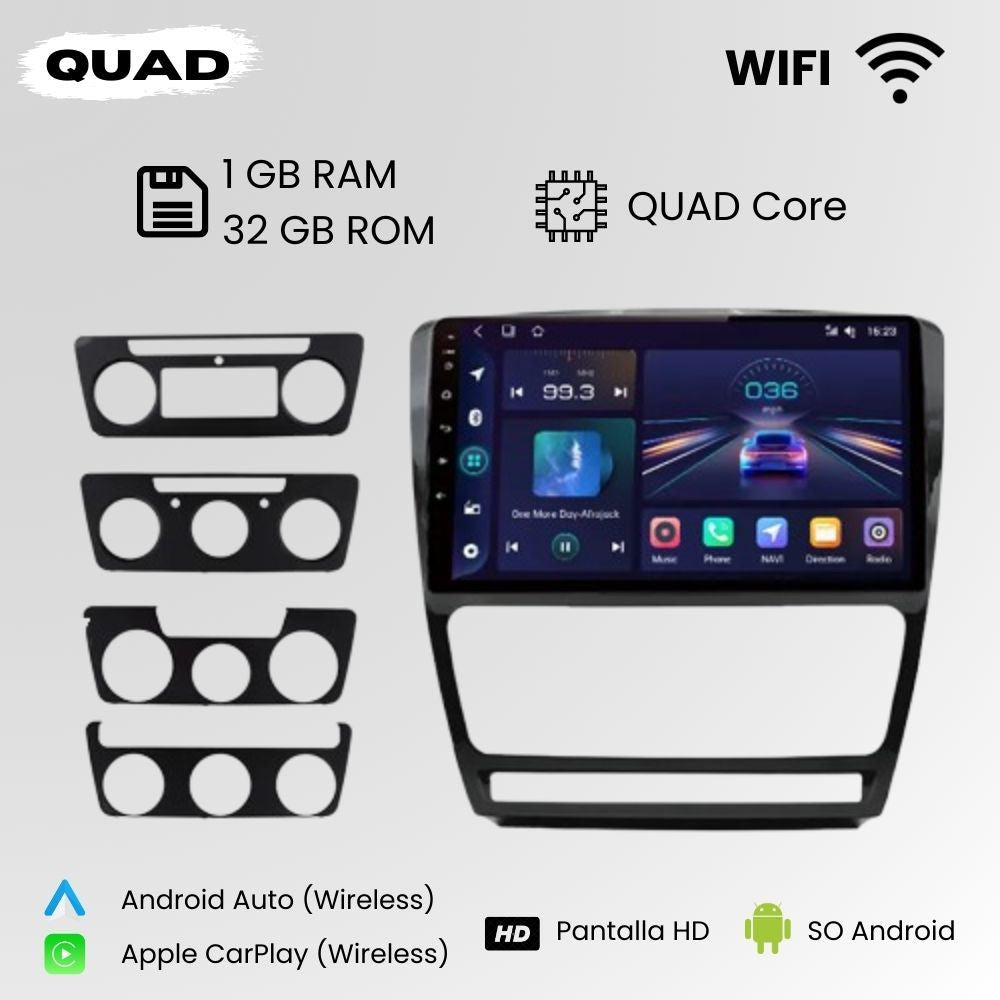 Radio Android Auto Carplay Skoda Octavia 2 2008-2013