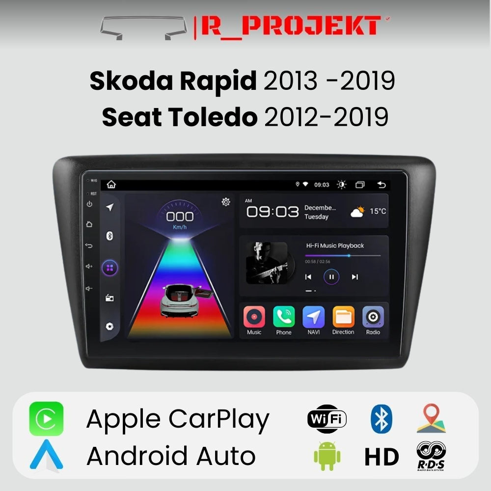 Android Auto Radio Carplay Skoda Rapid 2013 -2019 Seat Toledo 2012-2019