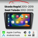 Pantalla Android Auto Carplay Skoda Rapid 2013-2019 Seat Toledo 2012-2019