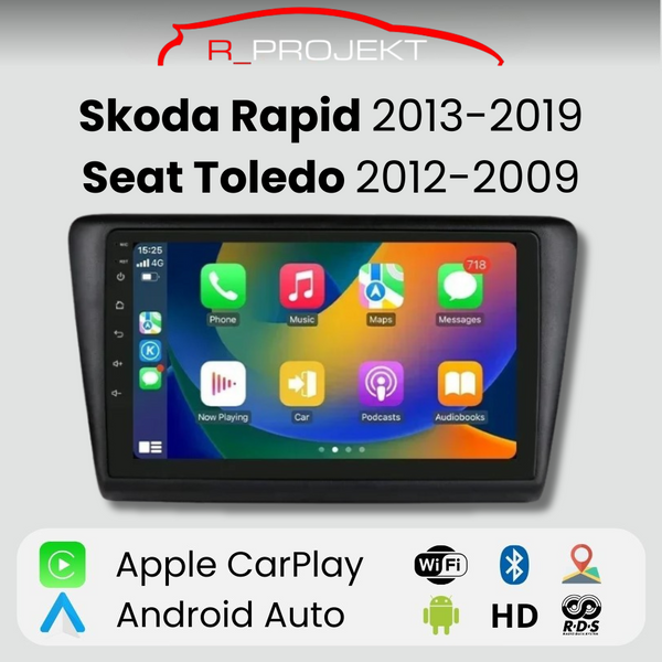 Android Auto Carplay Screen Skoda Rapid 2013-2019 Seat Toledo 2012-2019