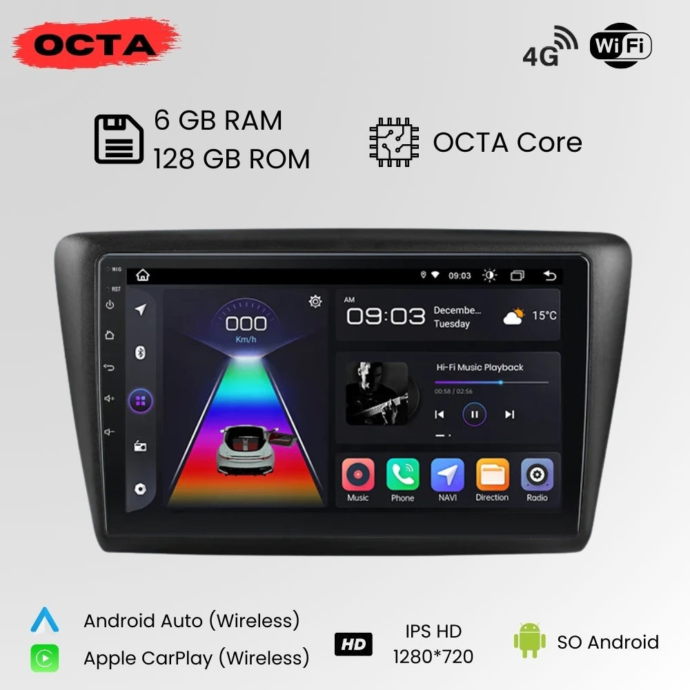 Android Auto Radio Carplay Skoda Rapid 2013 -2019 Seat Toledo 2012-2019