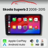 Android Auto Radio Carplay Skoda Superb 2 2008 - 2015