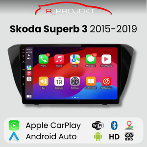 Android Auto Carplay Screen Skoda Superb 3 2015-2019