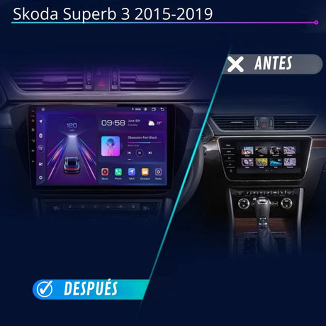 Radio Android Auto Carplay Skoda Superb 3 2015 - 2019 RProjekt