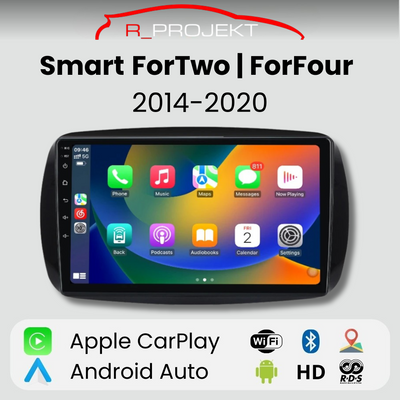 Android Auto Carplay Screen Smart ForTwo / ForFour 2014-2020