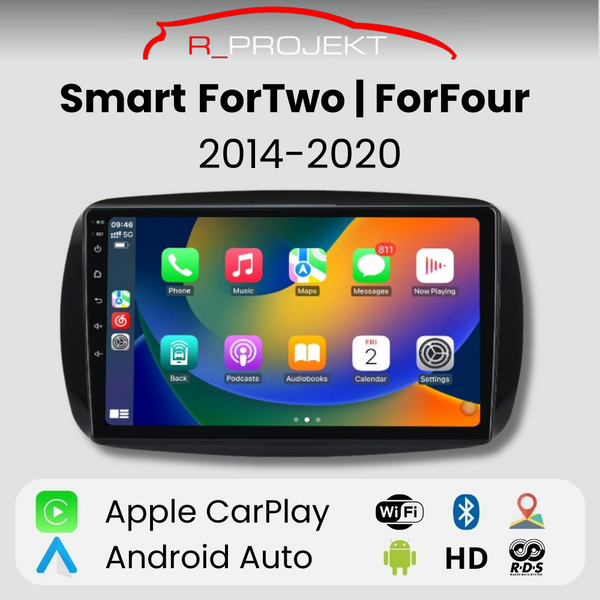 Android Auto Carplay Screen Smart ForTwo / ForFour 2014-2020