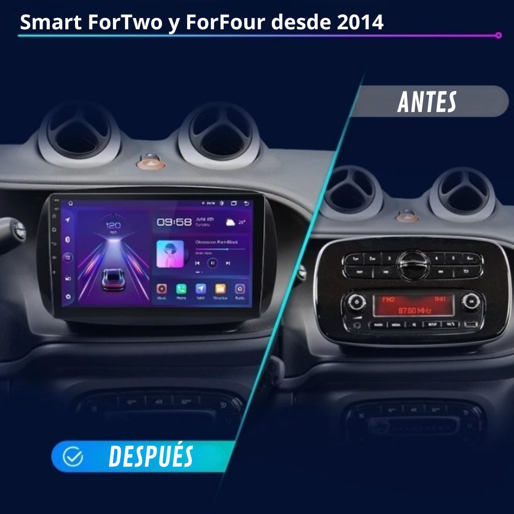 Android Auto Radio Carplay Smart ForTwo / ForFour 2014-