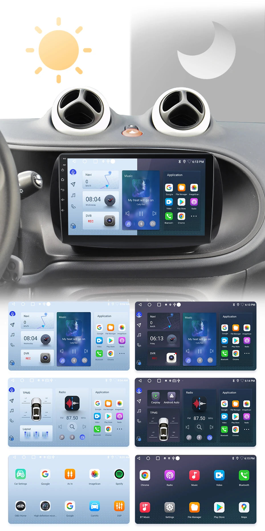 Copertura Bagagliaio Per Smart 453 Fortwo/Forfour 2014-2019 - Protezione Interni, Telo Tronco - Foto 3