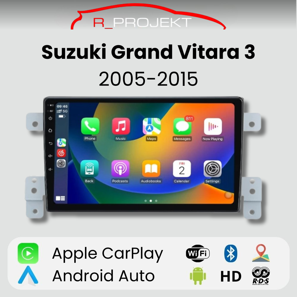 Android Auto Carplay Screen Suzuki Grand Vitara 3 2005-2015