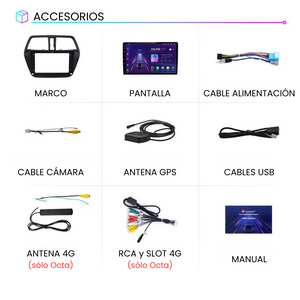 Android Auto Carplay Screen Suzuki SX4 S-Cross 2012-2017