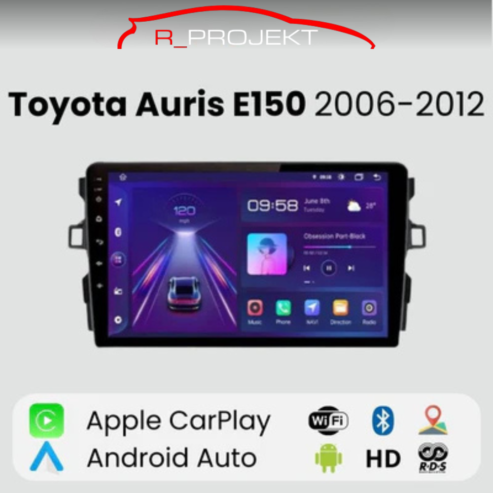 Radio Android Auto Carplay Toyota Auris E150 2006 - 2012
