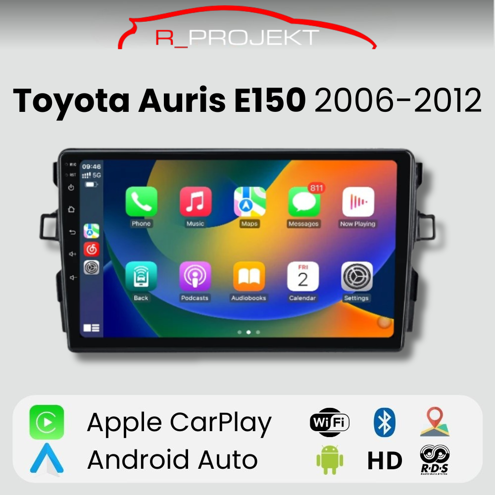 Android Auto Radio Carplay Toyota Auris E150 2006 - 2012