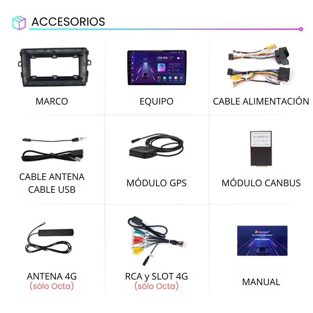 Android Autoradio Carplay Toyota Auris E150 2006 - 2012