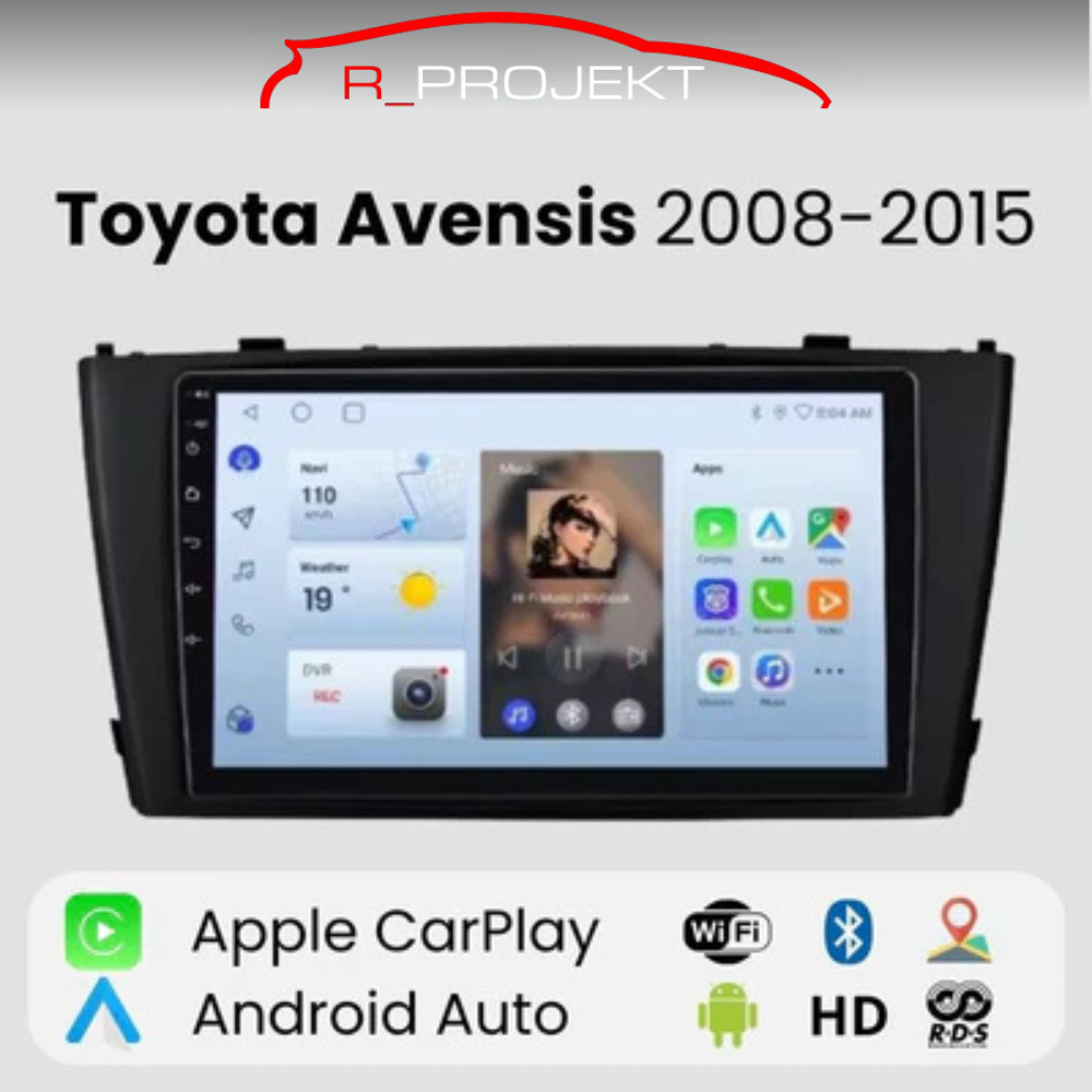 Radio Android Auto Carplay Toyota Avensis 2008-2015