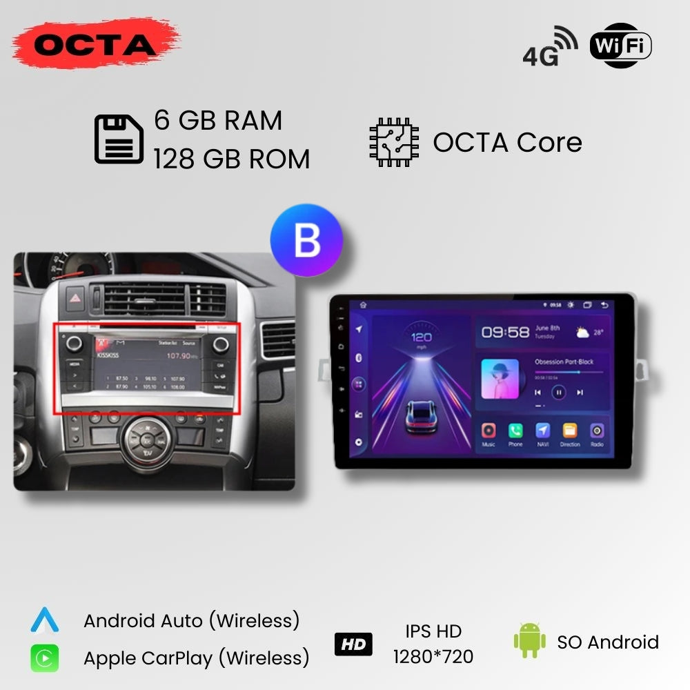 Radio Android Auto Carplay Toyota Corolla Verso 2009 - 2018