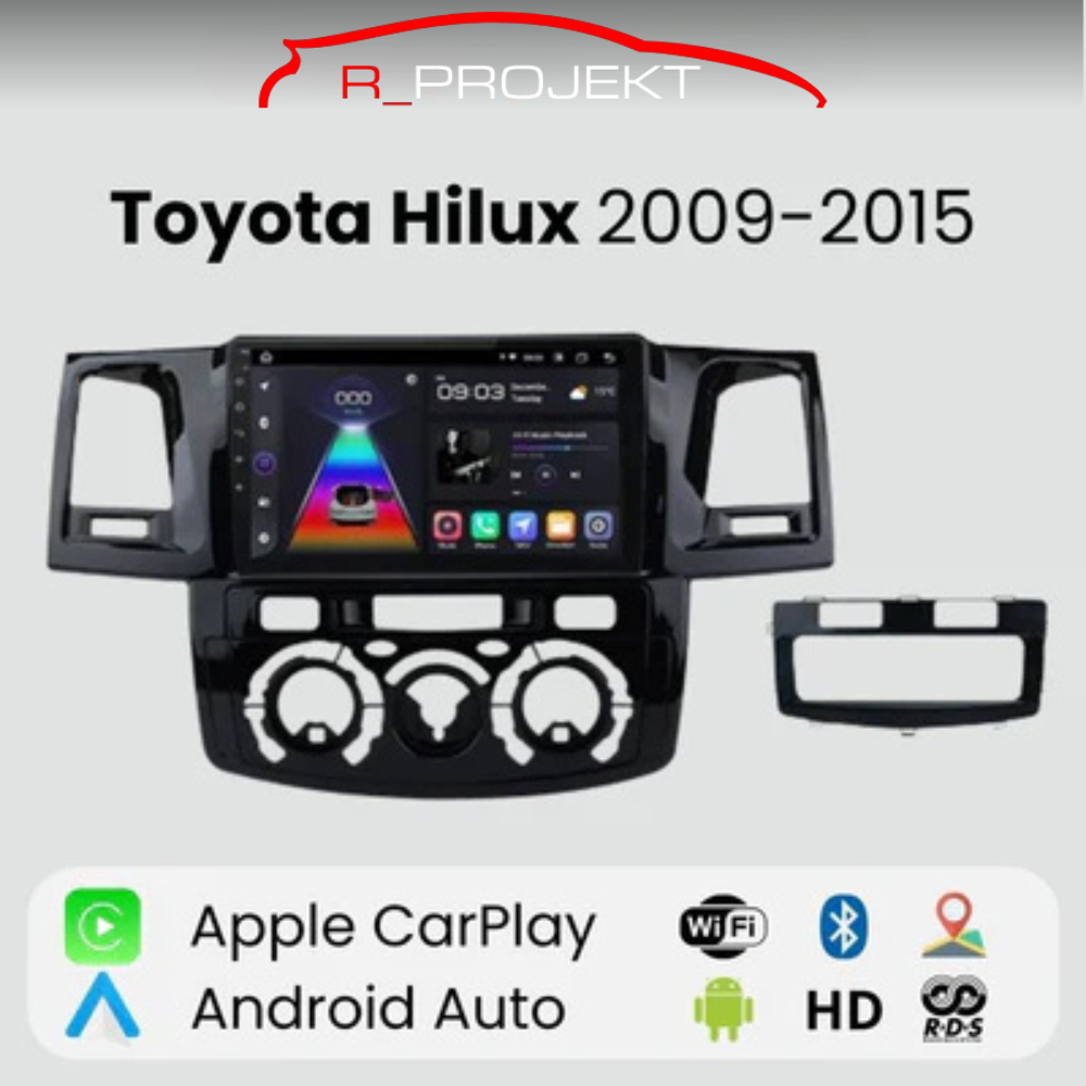 Android Auto Radio Carplay Toyota Hilux 2009 - 2015