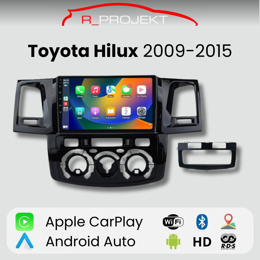Android Auto Radio Carplay Toyota Hilux 2009 - 2015