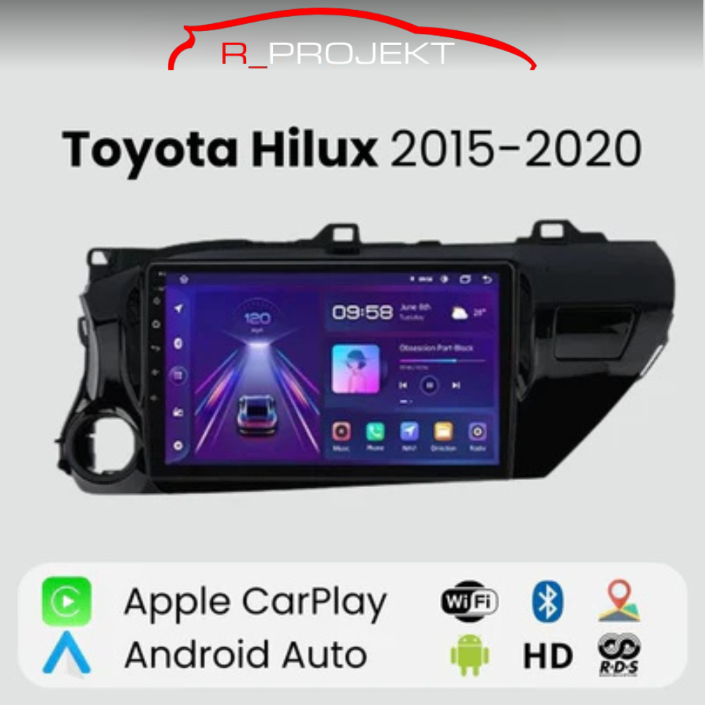 Android Auto Radio Carplay Toyota Hilux 2015 - 2020