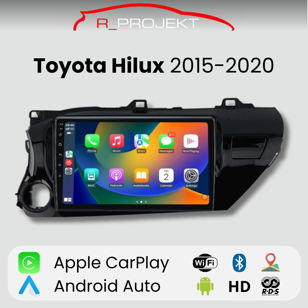 Android Auto Radio Carplay Toyota Hilux 2015 - 2020