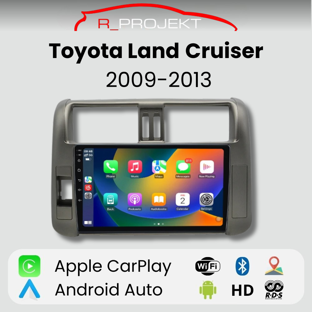 Android Auto Radio Carplay Toyota Land Cruiser 2009 - 2013