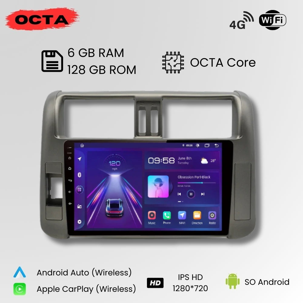 Radio Android Auto Carplay Toyota Land Cruiser 2009 - 2013