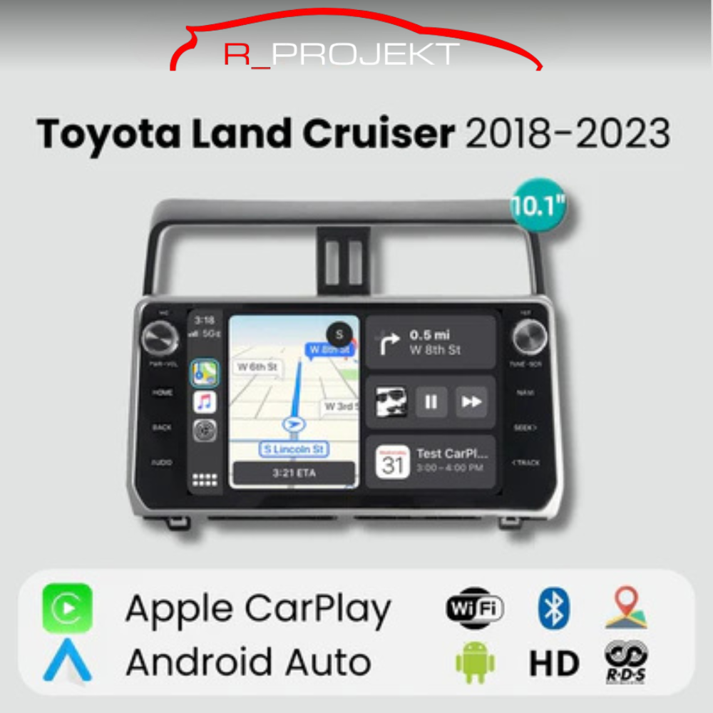Android Auto Radio Carplay Toyota Land Cruiser 2018-2023 